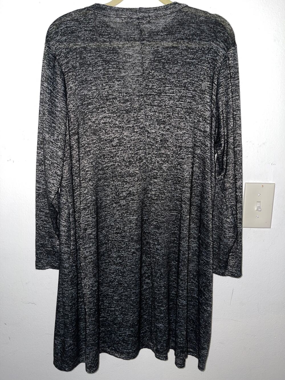 Lane Bryant Plus Size 22/24 Black Gray Marled Keyhole Swing Dress